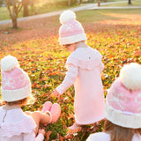 KNIT POM POM CAP WITH BOW TODDLER
