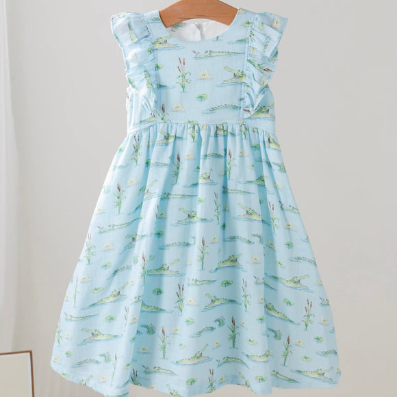 GATOR DRESS PRINTED MUSLIN
