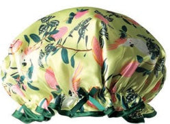 GREEN PRINT SHOWER CAP