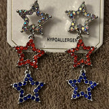 RHINESTONE STARS EARRINGS