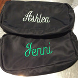MONOGRAM NYLON SMALL MAKEUP TRAVEL POUCH BLACK