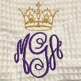 MONOGRAM WAFFLE KIMONO ROBE