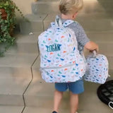 EMBROIDERED MONOGRAM BACKPACK DINOSAUR