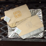 MONOGRAM METALLIC CANVAS MAKEUP BAG or POUCH