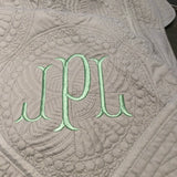 MONOGRAM COTTON QUILT BABY BLANKET