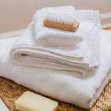 EMBROIDERED BATH TOWEL 8PC WHITE SET