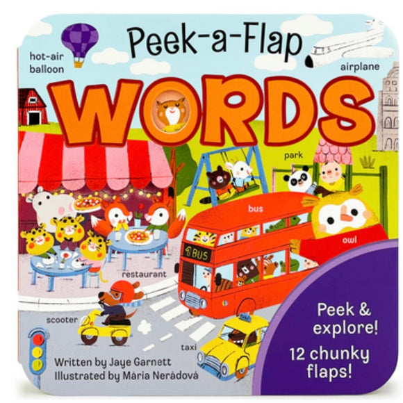 PEEK A FLAP WORDS BOARD BOOK