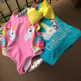EMBROIDERED BEACH TOWEL UNICORN WITH NAME