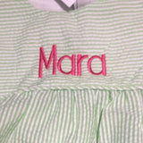 MONOGRAM GREEN SEERSUCKER BUBBLE