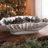 VIDA BLOOM PINCHED MELAMINE LARGE BOWL WHITE