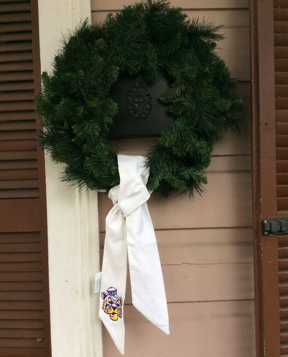 MIKE THE TIGER EMBROIDERED CANVAS WREATH SASH