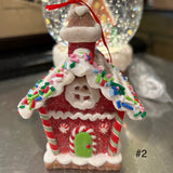 CLAY GINGERBREAD HOUSE ORNAMENT
