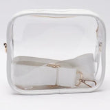 GAME DAY CLEAR CAMERA CROSS BODY BAG WHITE