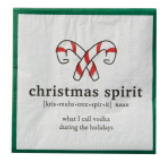 CHRISTMAS SPIRIT PAPER COCKTAIL NAPKINS