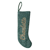 CUSTOM BEADED STOCKING ARIAL FONT