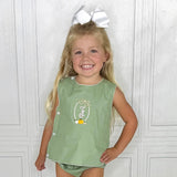 MONOGRAM SAGE 2PC DIAPER COVER SET