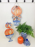 PUMPKIN TOPIARY DOOR HANGER