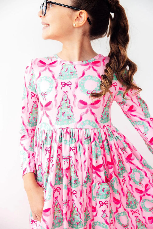 JINGLE BOWS TWIRL DRESS