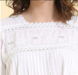 EMBROIDERED LADIES LONG SLEEVE NIGHTGOWN