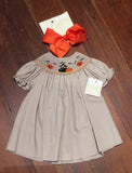 SMOCKED JACK-O-LANTERNS & WITCH BISHOP DRESS