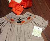 SMOCKED JACK-O-LANTERNS & WITCH BISHOP DRESS