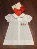 JACK-O-LANTERN WHITE DAYGOWN- NEWBORN-3MONTH