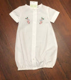 CHRISTMAS STOCKING EMBROIDERED WHITE DAYGOWN