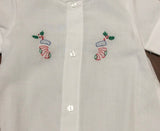 CHRISTMAS STOCKING EMBROIDERED WHITE DAYGOWN
