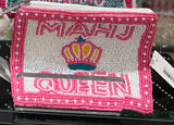 MAHJ QUEEN BEADED POUCH