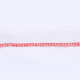 MONOGRAM LAYETTE FOOTIE RED PICOT TRIM