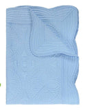 Heirloom Quilt - Baby Quilt Blanket Monogram: Blue