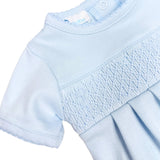 SMOCKED KNIT BUBBLE BLUE