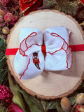 EMBROIDERED NUTCRACKER HAIRBOW
