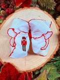 EMBROIDERED NUTCRACKER HAIRBOW