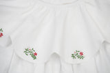 EMBROIDERED COLLAR BISHOP DRESS