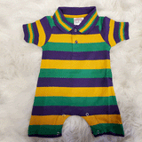 MARDI GRAS BABY ROMPER