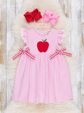 APPLIQUE EMBROIDERED APPLE DRESS