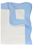 Heirloom Quilt - Baby Quilt Blanket Monogram: Blue