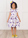 LSU FLUTTER SWING DRESS