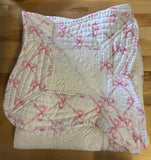 Heirloom Quilt - Baby Quilt Blanket Monogram: Blue