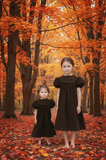 Brown Corduroy Girl Dress With Round Collar Monogramable: 5