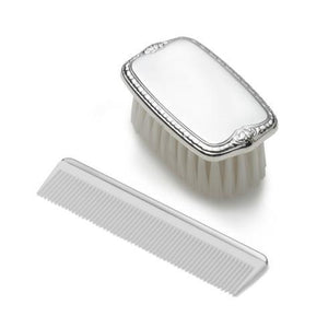 BABY PEWTER BRUSH and COMB SET