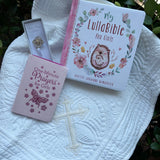 EMBROIDERED CROSS COTTON QUILT BABY BLANKET