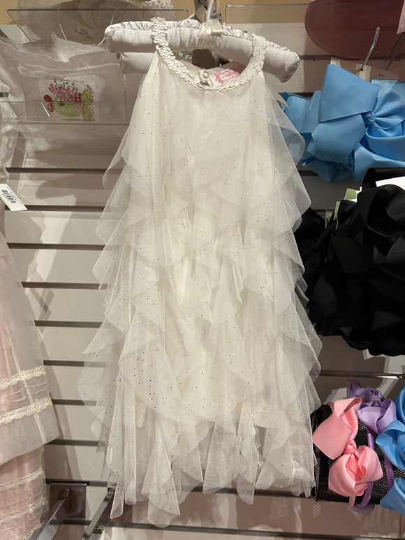TIERED SPARKLE TULLE DRESS