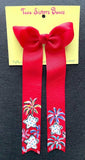 HAND PAINTED LONG TAIL STARS BOW
