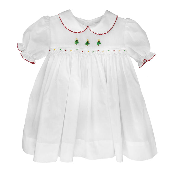 EMBROIDERED CHRISTMAS TREES DRESS