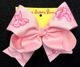 HAND PAINTED TUTU & SLIPPERS PINK BOW- XL