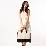 MONOGRAM NAVY CANVAS VIVERA TOTE