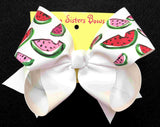 HAND PAINTED WATERMELON BOW- LARGE