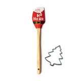 HOLIDAY SPATULA & COOKIE CUTTER SET- HO, HO, HO